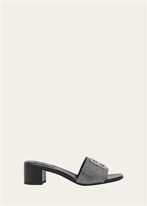 Shop Givenchy 4G Canvas Flat Mule Sandals 